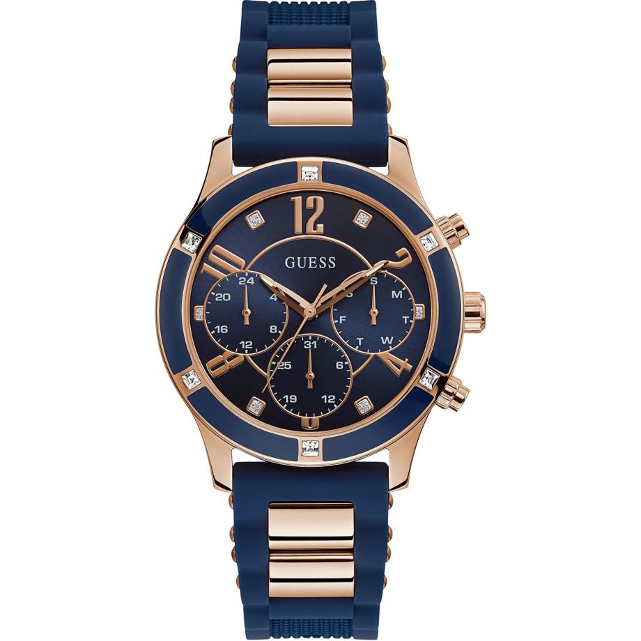 guess watch gold and blue