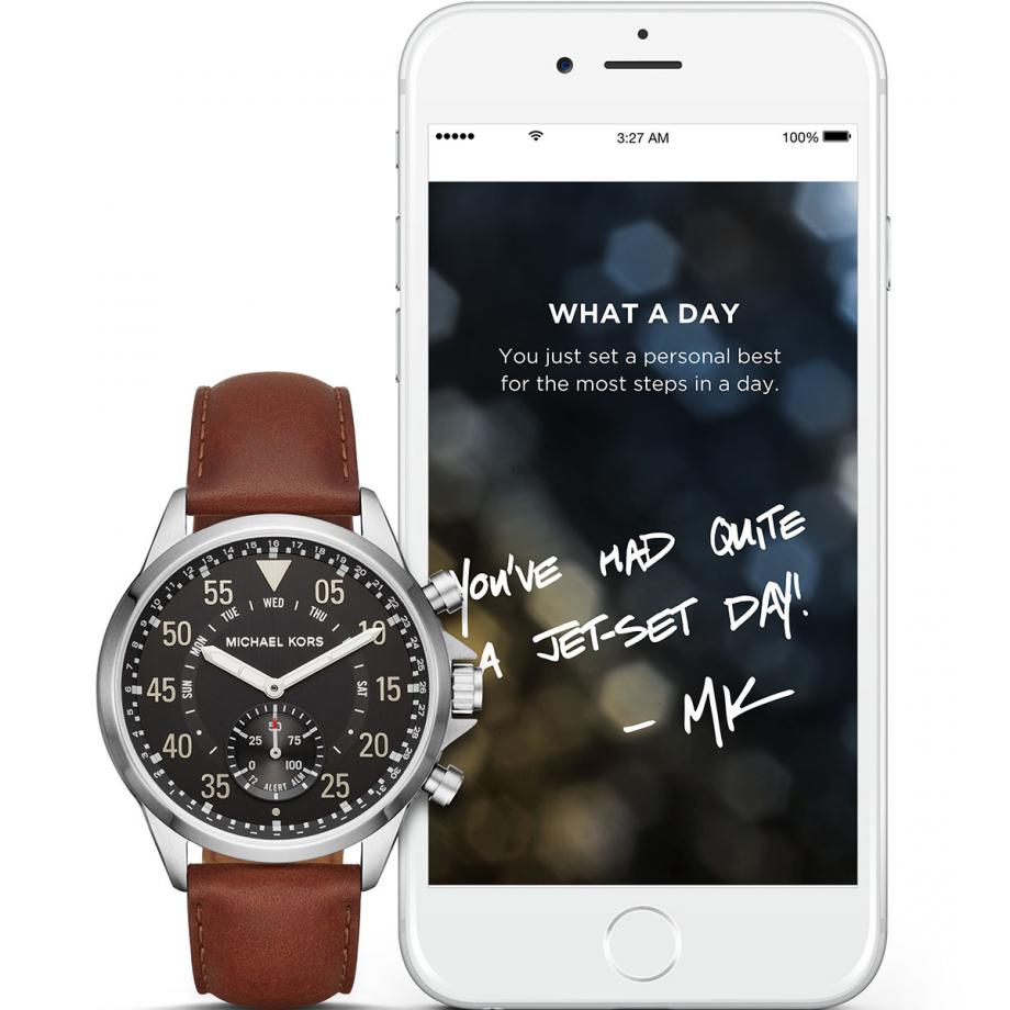 michael kors gage stainless steel hybrid smartwatch